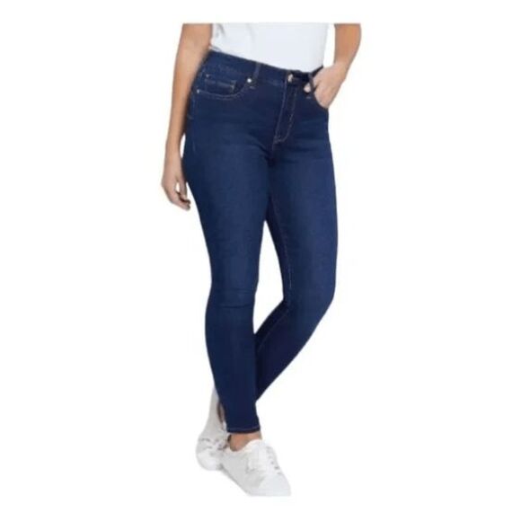 Seven7 Jeans Blue Booty Shaper High Rise Legging Dark Wash Denim Size 10 - Picture 1 of 11
